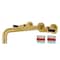 Kingston Brass Roman Tub Faucet, Brushed Brass, Wall Mount KS8027DKL - alternate 1
